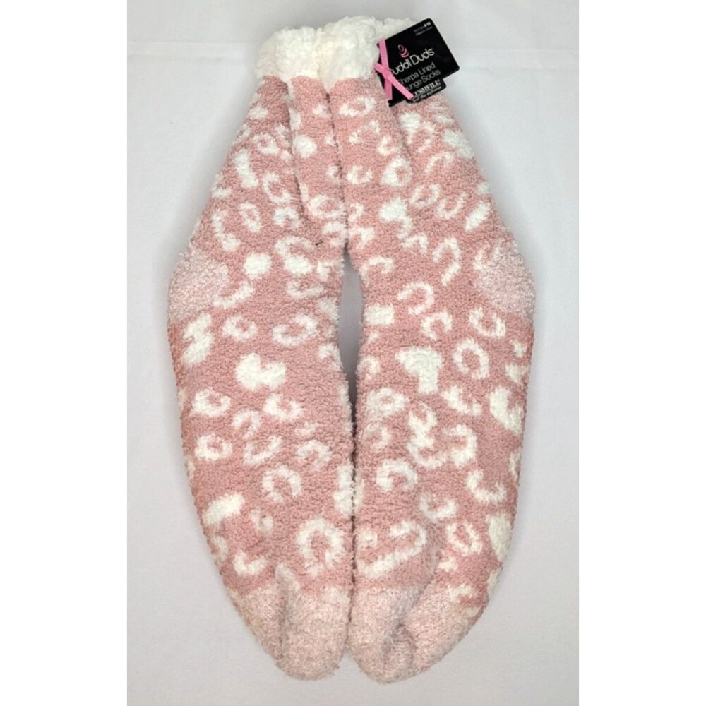 Cuddl Duds Sherpa Lined Lounge Socks Slippers Women’s Sz 4-10 Plush Filled NEW - Picture 4 of 5